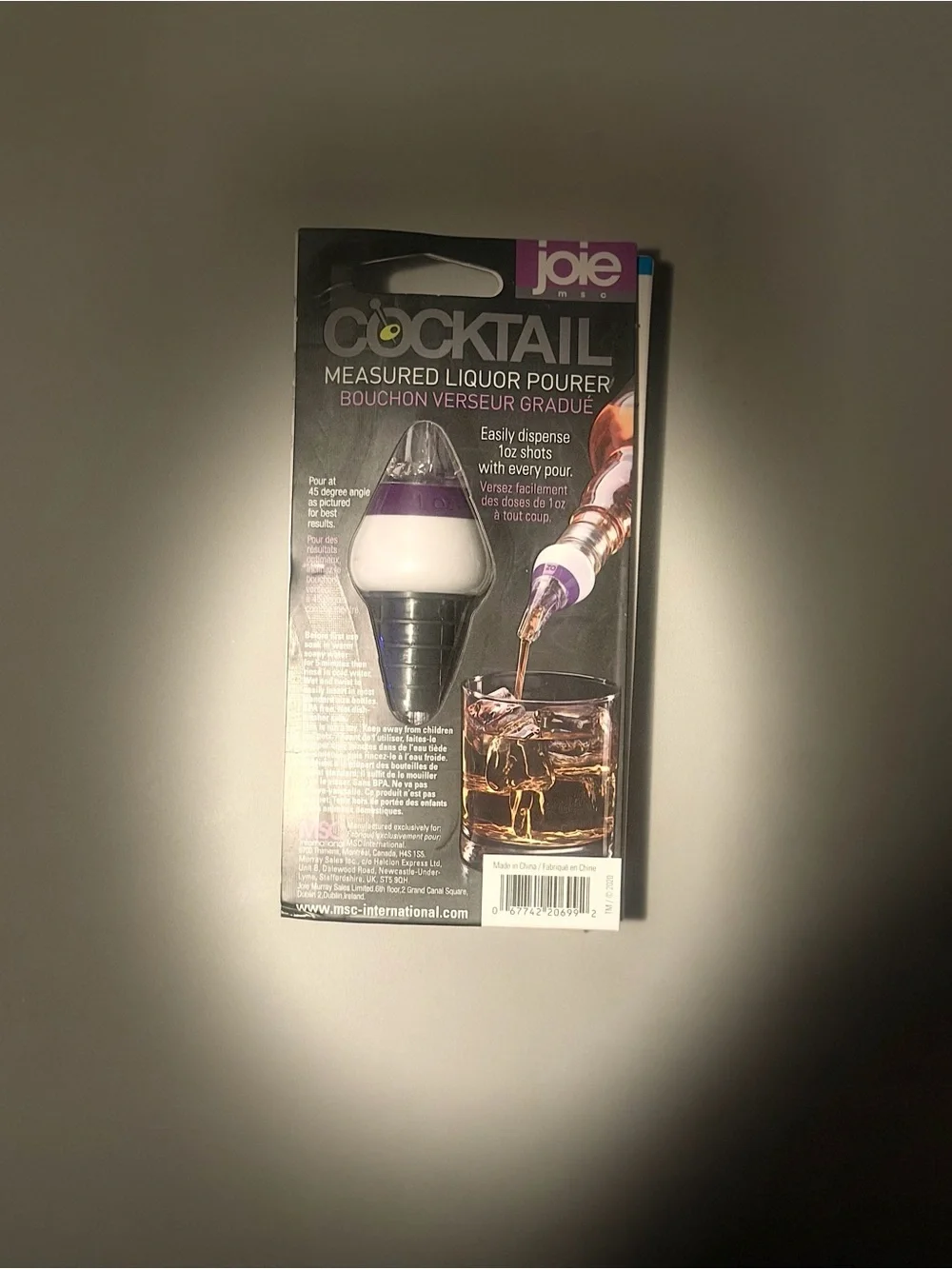 Joie Purple and Black Measured Liquor Pourer